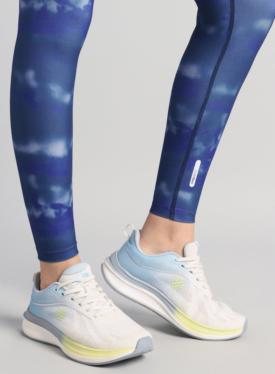 Women's Teal Printed Train All Day COMFlex Tights