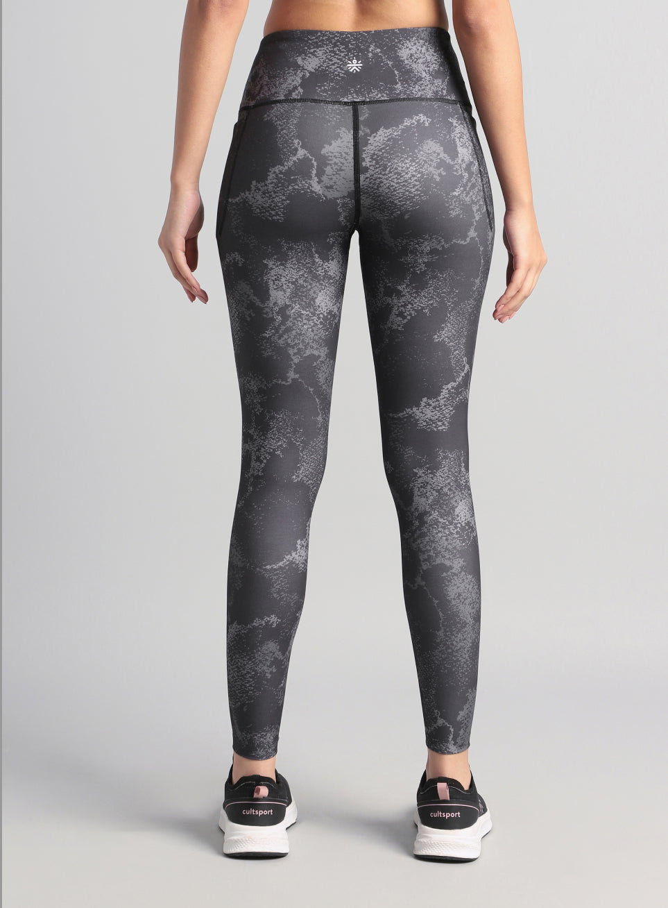 Women's Black Printed Train All Day COMFlex Tights