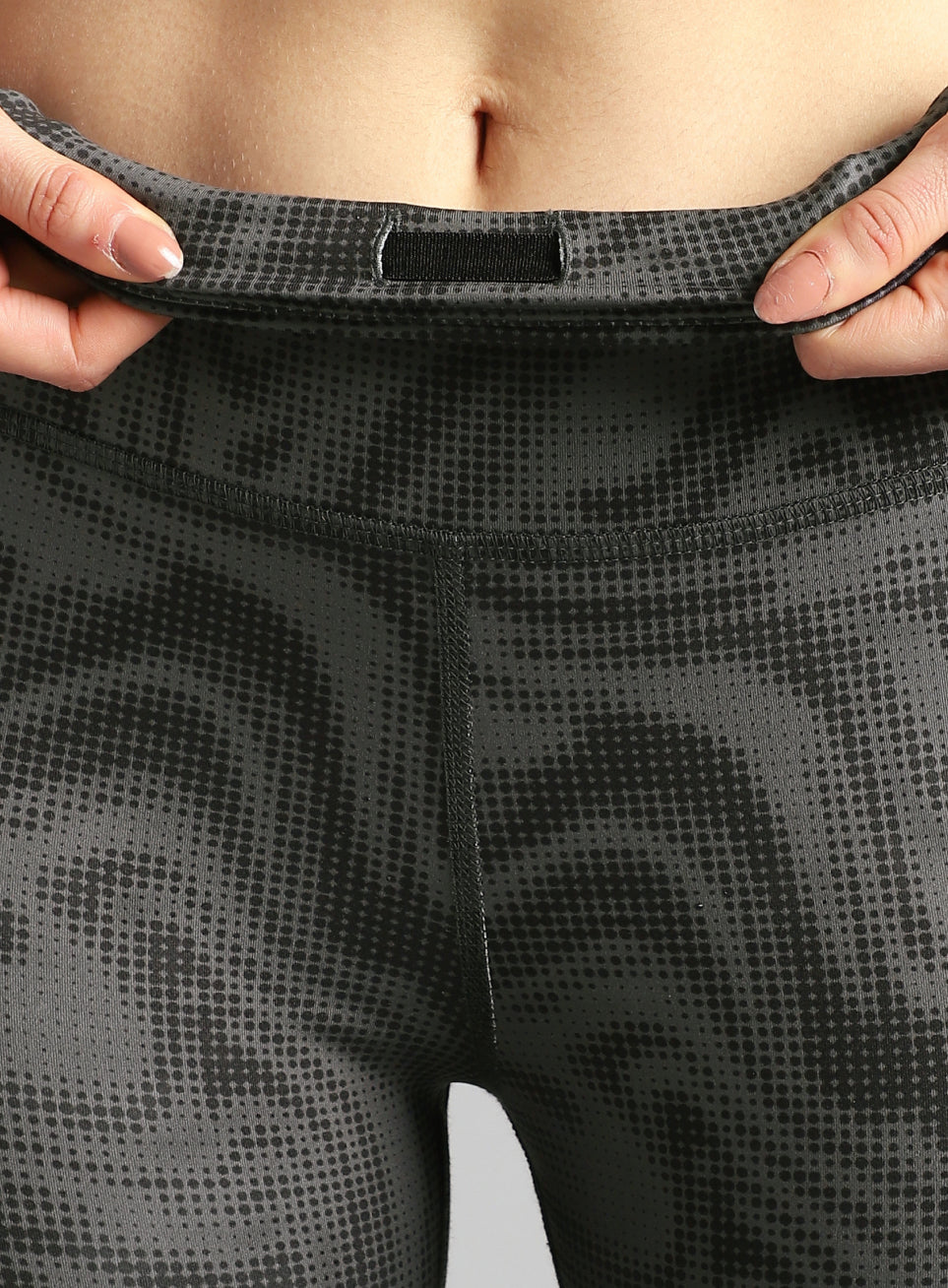 Women's Dark Grey Printed Train All Day COMFlex Tights