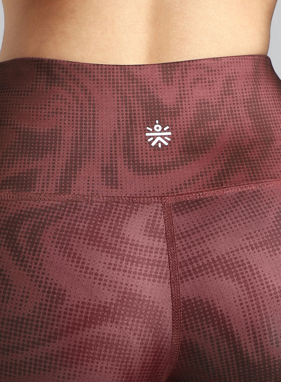 Women's Maroon Printed Train All Day COMFlex Tights