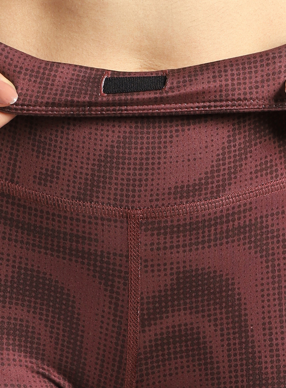 Women's Maroon Printed Train All Day COMFlex Tights