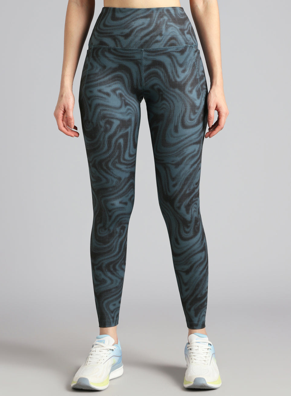 Women's Teal Printed Train All Day COMFlex Tights