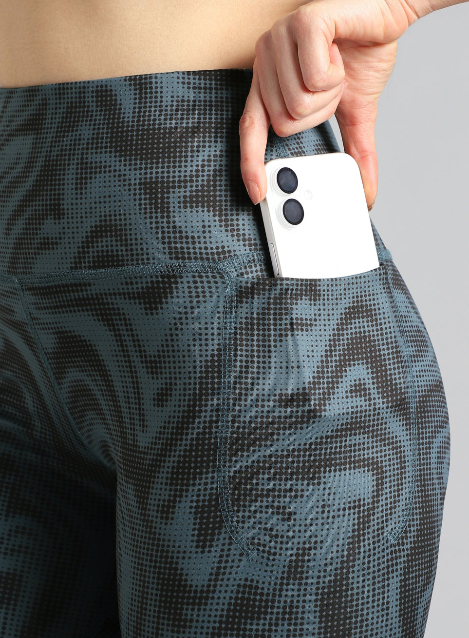 Women's Teal Printed Train All Day COMFlex Tights