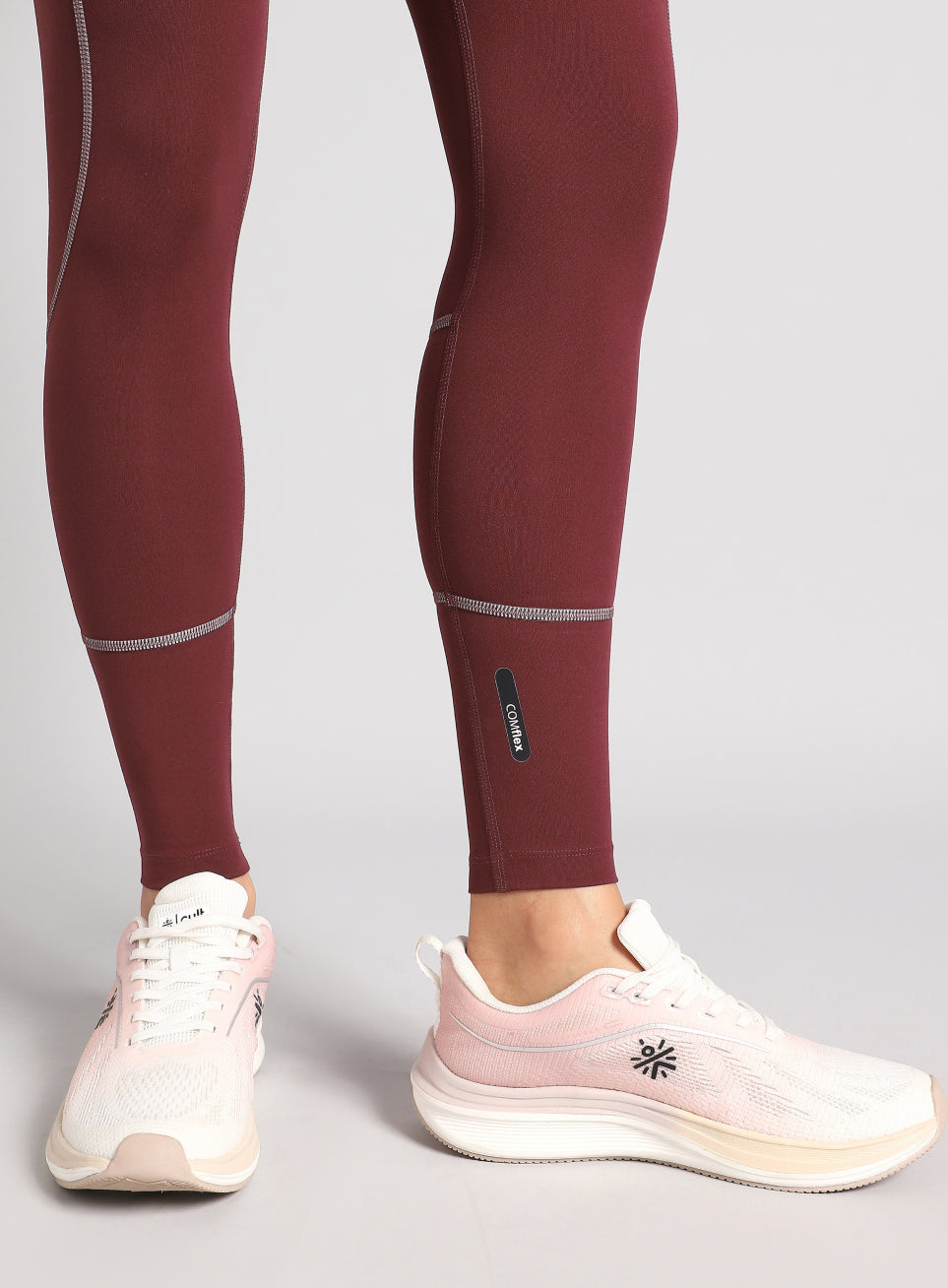 Women's Brown Absolute Fit Solid Running Tights