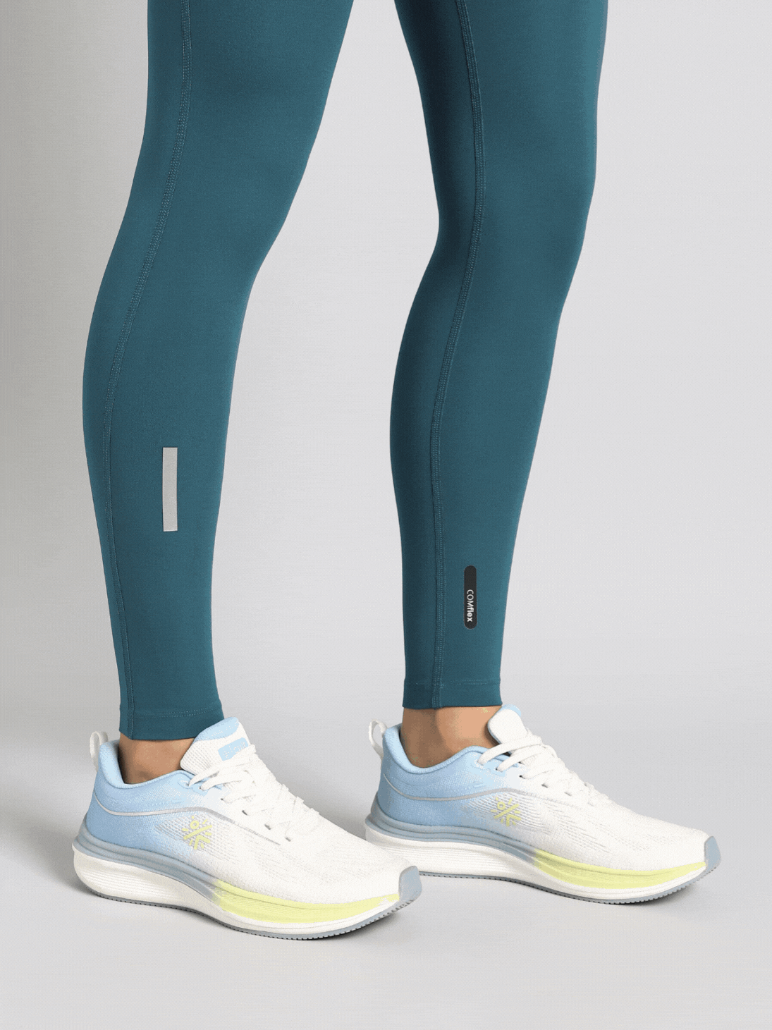 Women's Teal Run Elevate COMFlex Tights