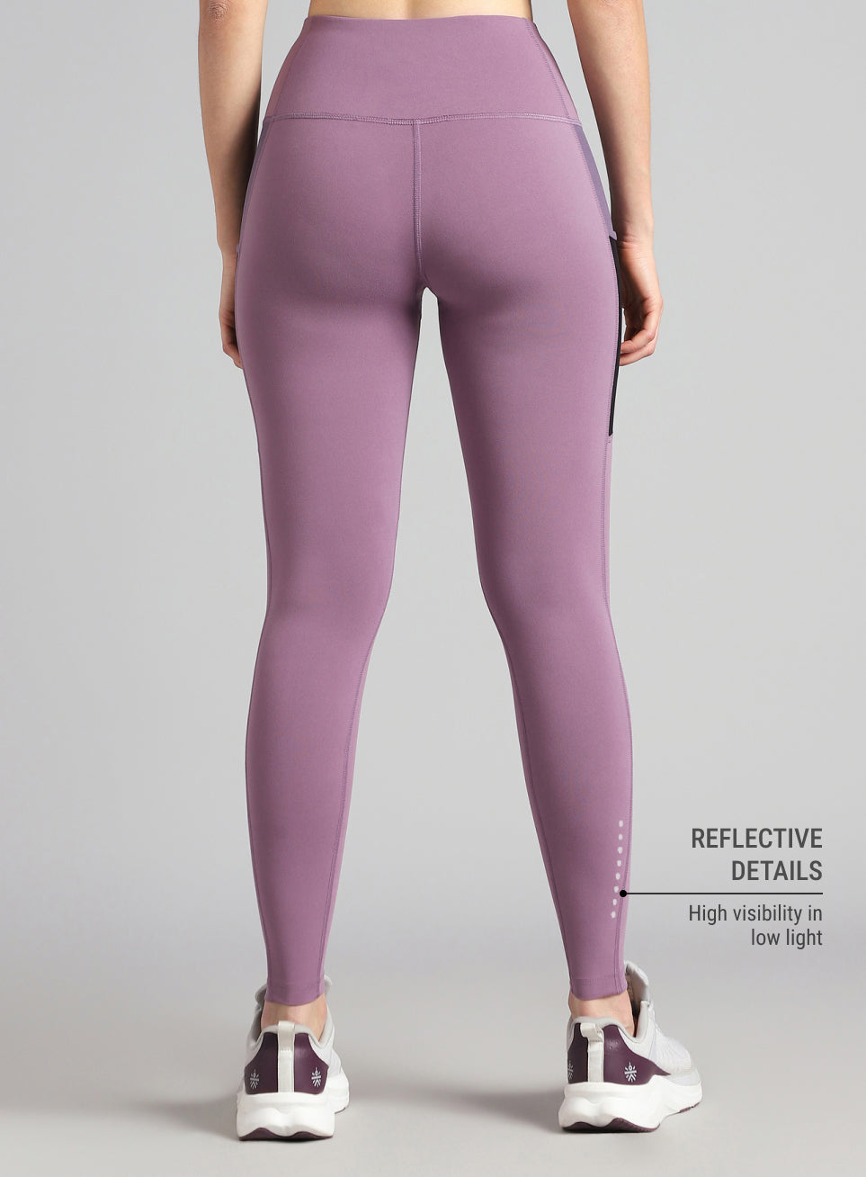 Women's Purple AbsoluteFit Neon Pop Leggings with Side Pockets