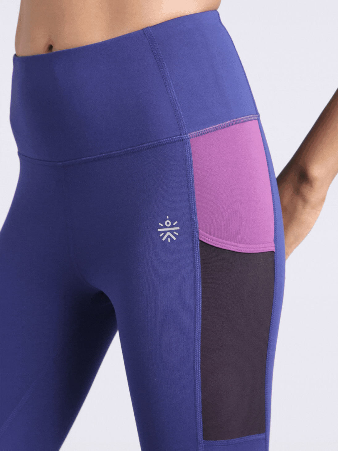 Women's Blue AbsoluteFit Neon Pop Leggings with Side Pockets