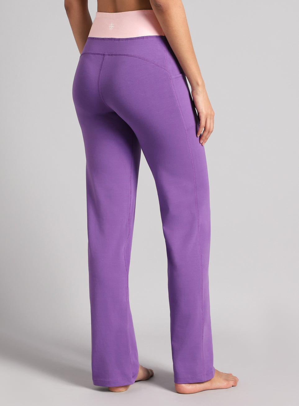 Women's Purple Yoga Straight Fit Trackpants
