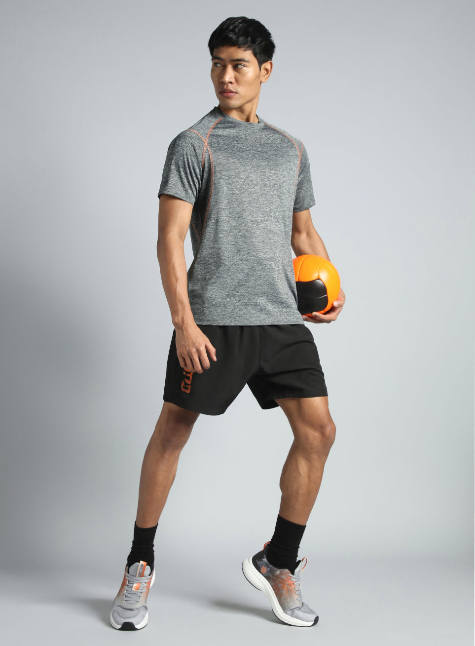 Men's Grey Train Day Performance T-shirt