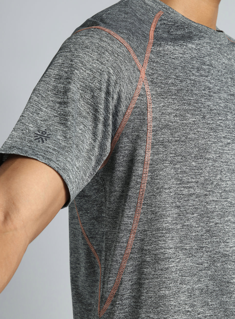 Men's Grey Train Day Performance T-shirt