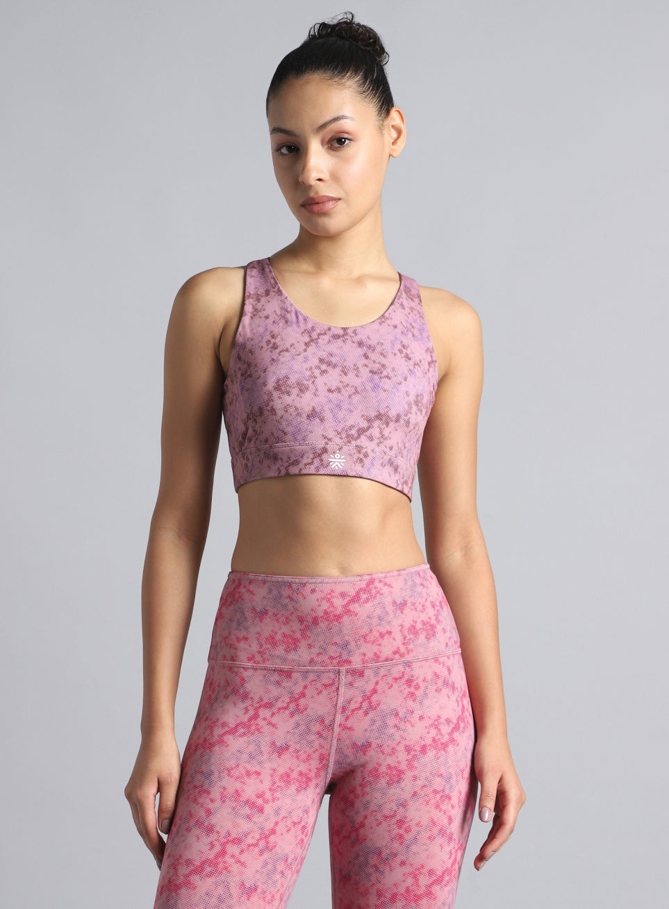 Women's Pink Reversible Yoga High Support Bra