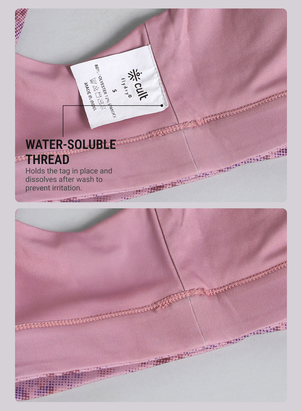 Women's Pink Reversible Yoga High Support Bra