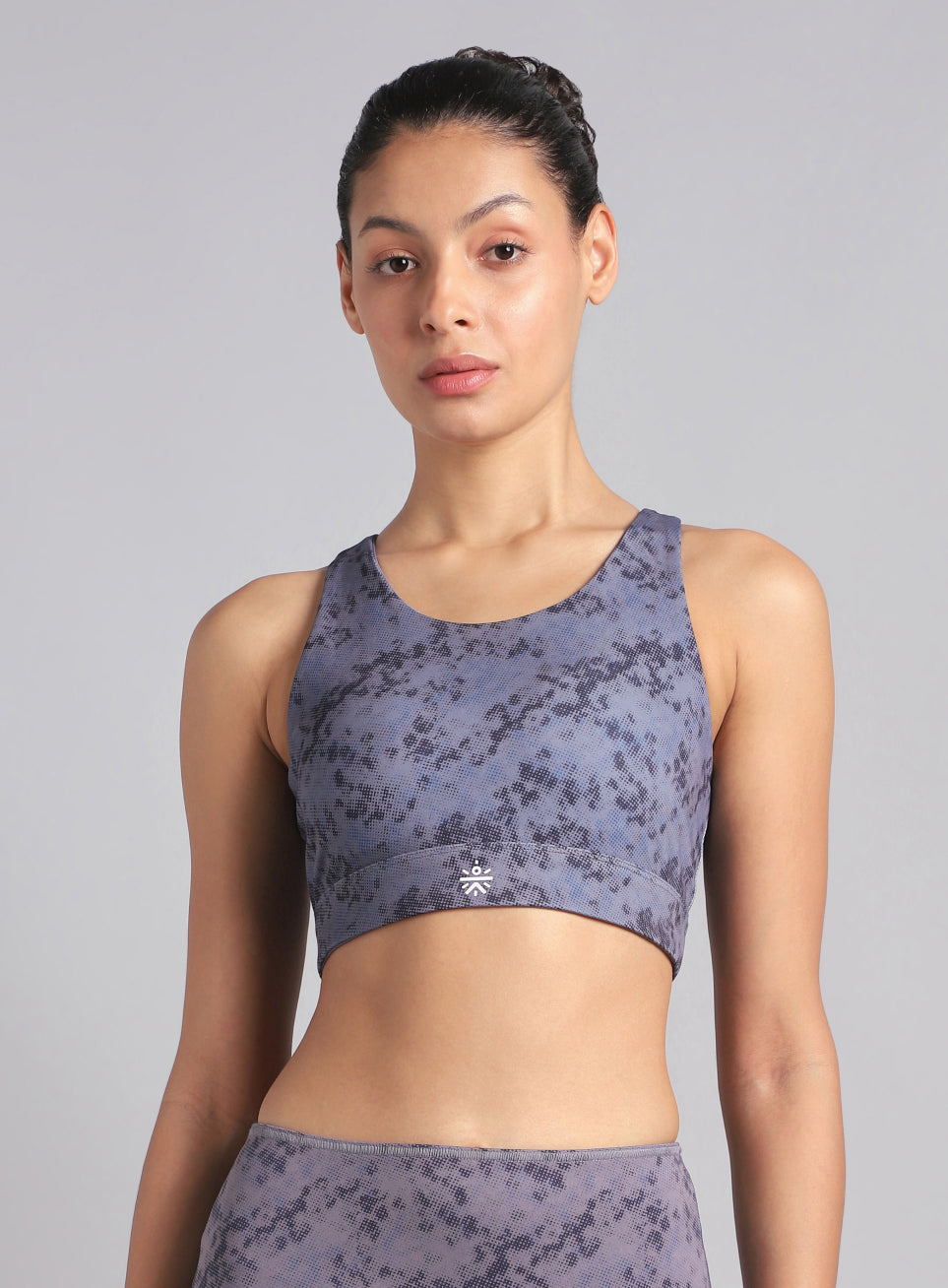 Women's Dark Grey Reversible Yoga High Support Bra