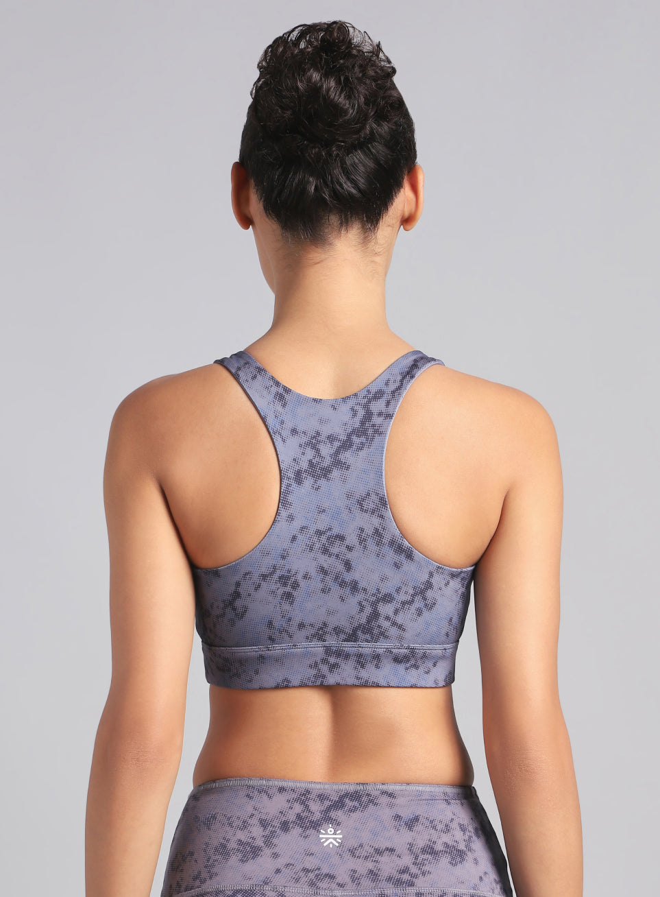 Women's Dark Grey Reversible Yoga High Support Bra