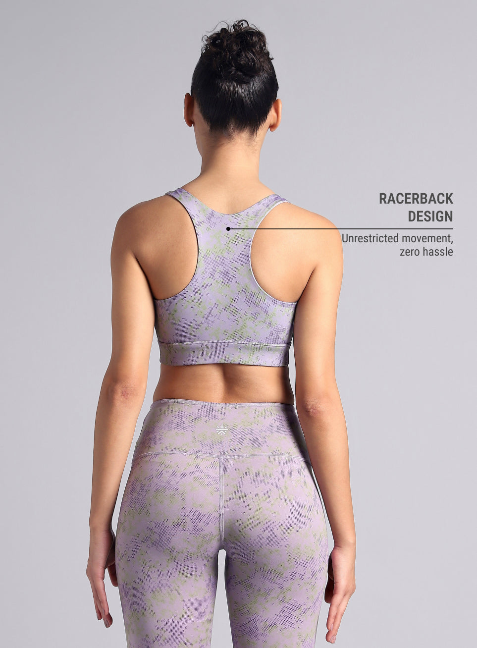 Women's Purple Reversible Yoga High Support Bra