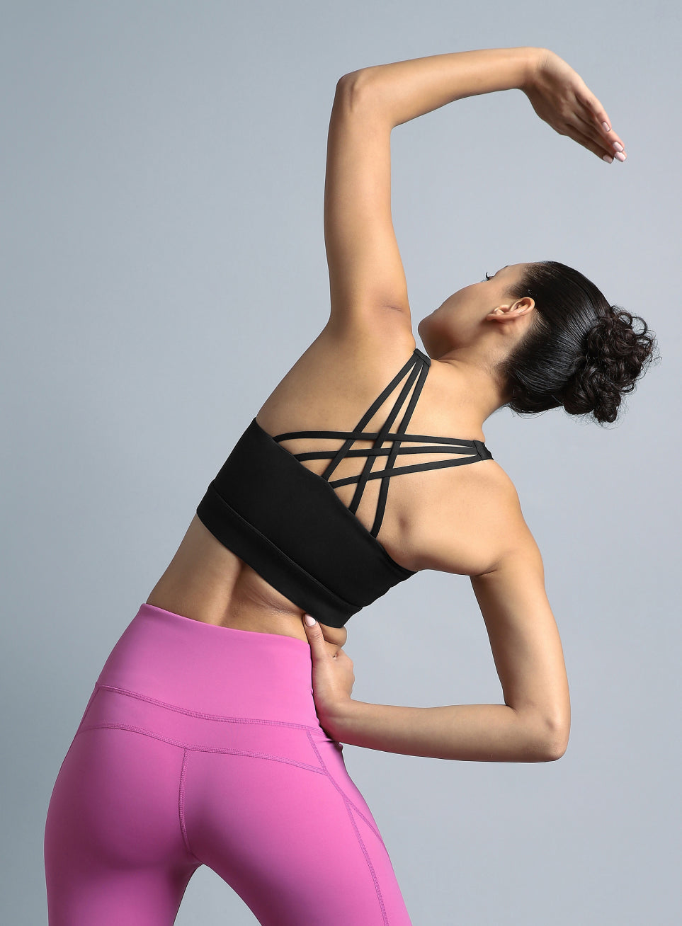 Women's Black Yoga Flow High Support Bra