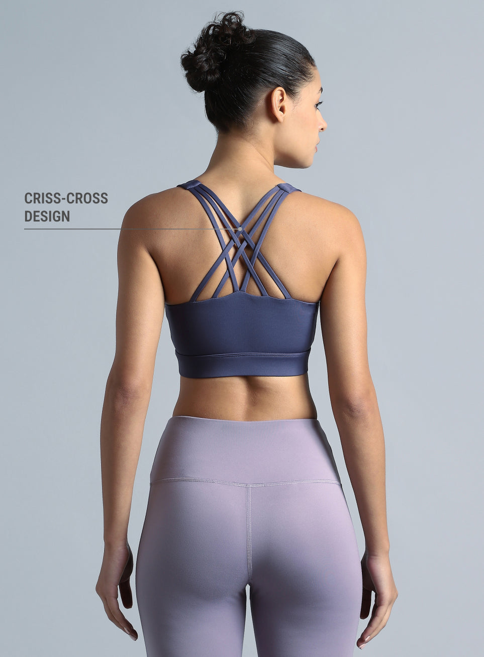 Women's Purple Yoga Flow High Support Bra