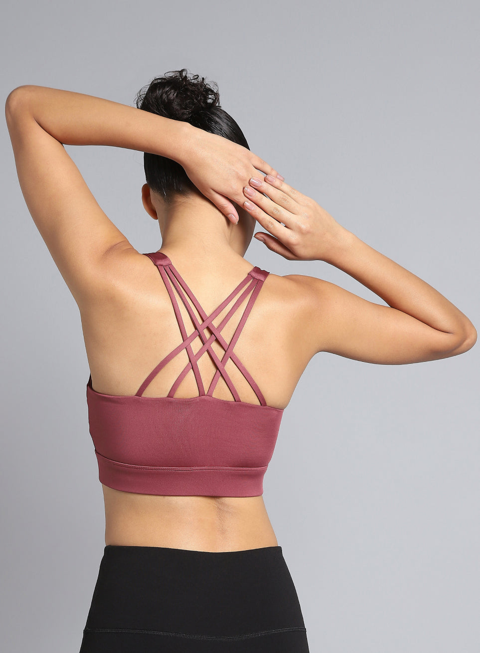 Women's Pink Yoga Flow High Support Bra