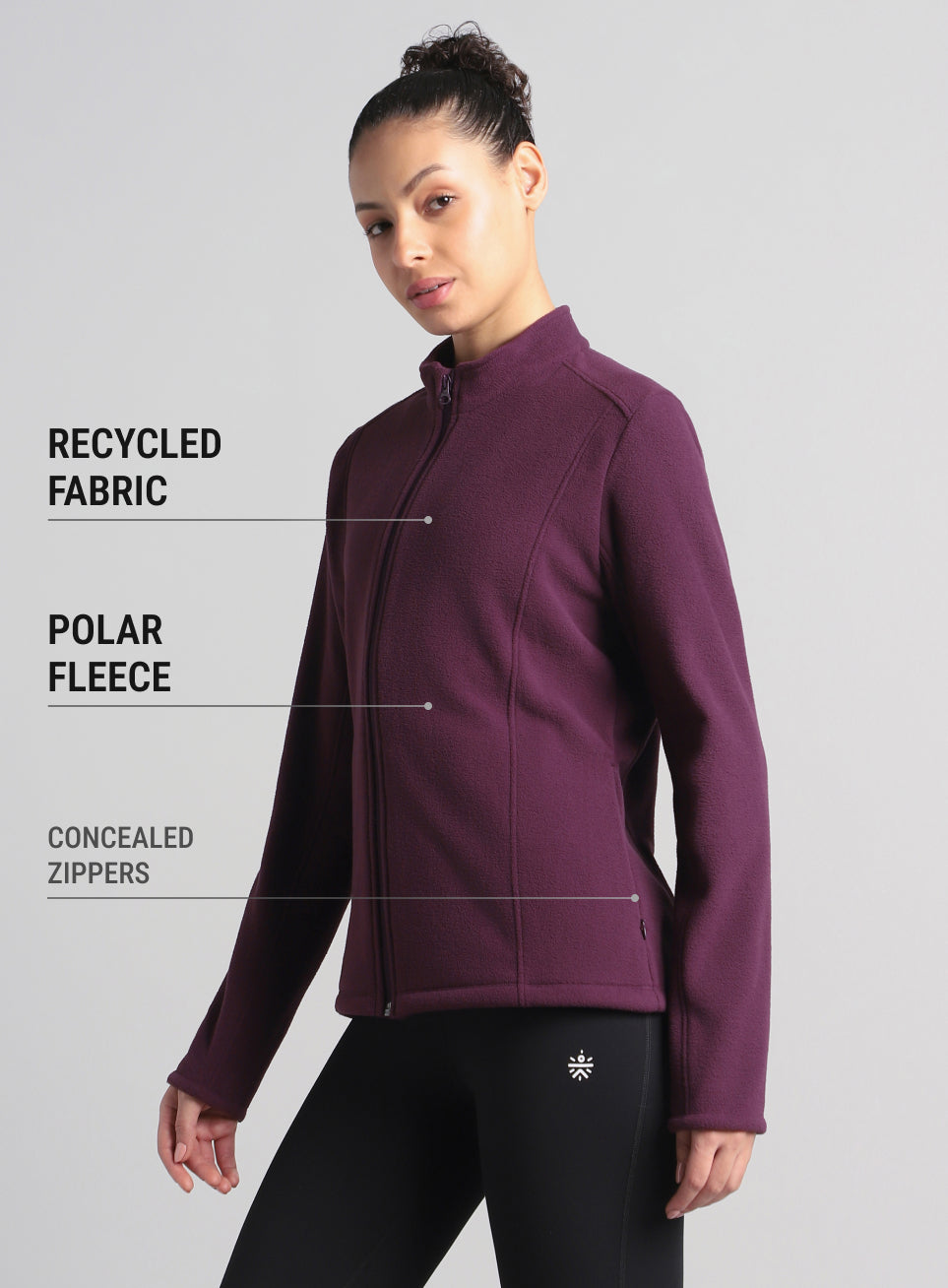 Women's Wine Performance Pro Training Fleece Jacket