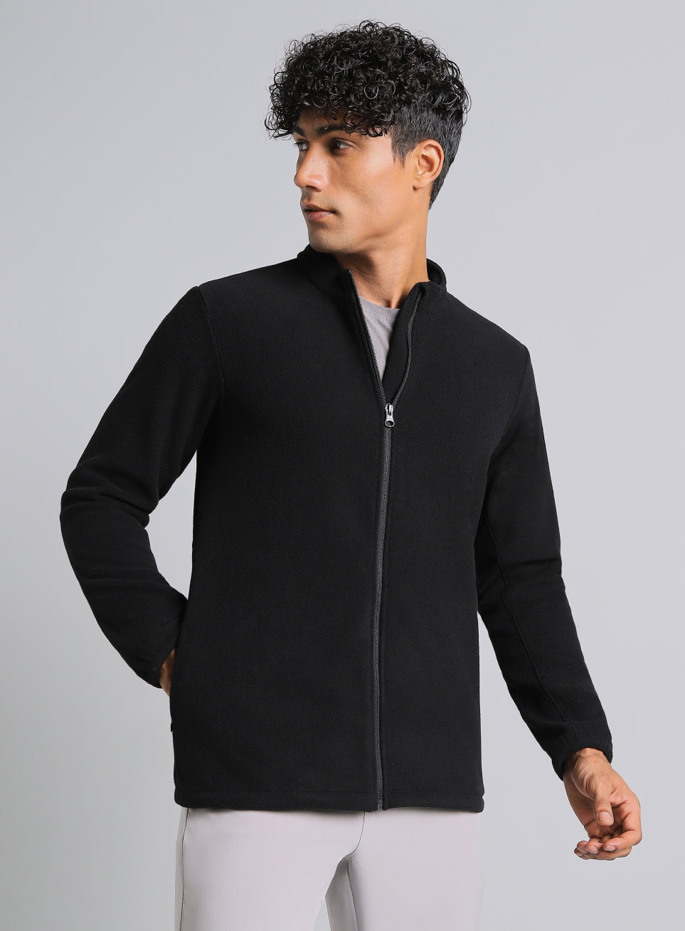 Men's Black Performance Pro Training Fleece Jacket