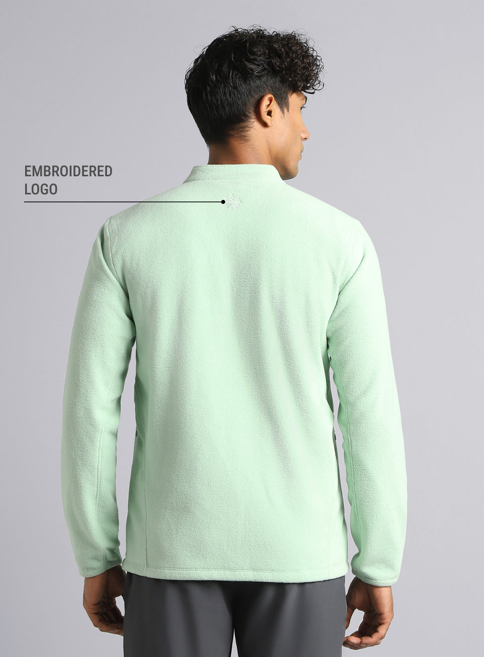 Men's Light Green Performance Pro Training Fleece Jacket