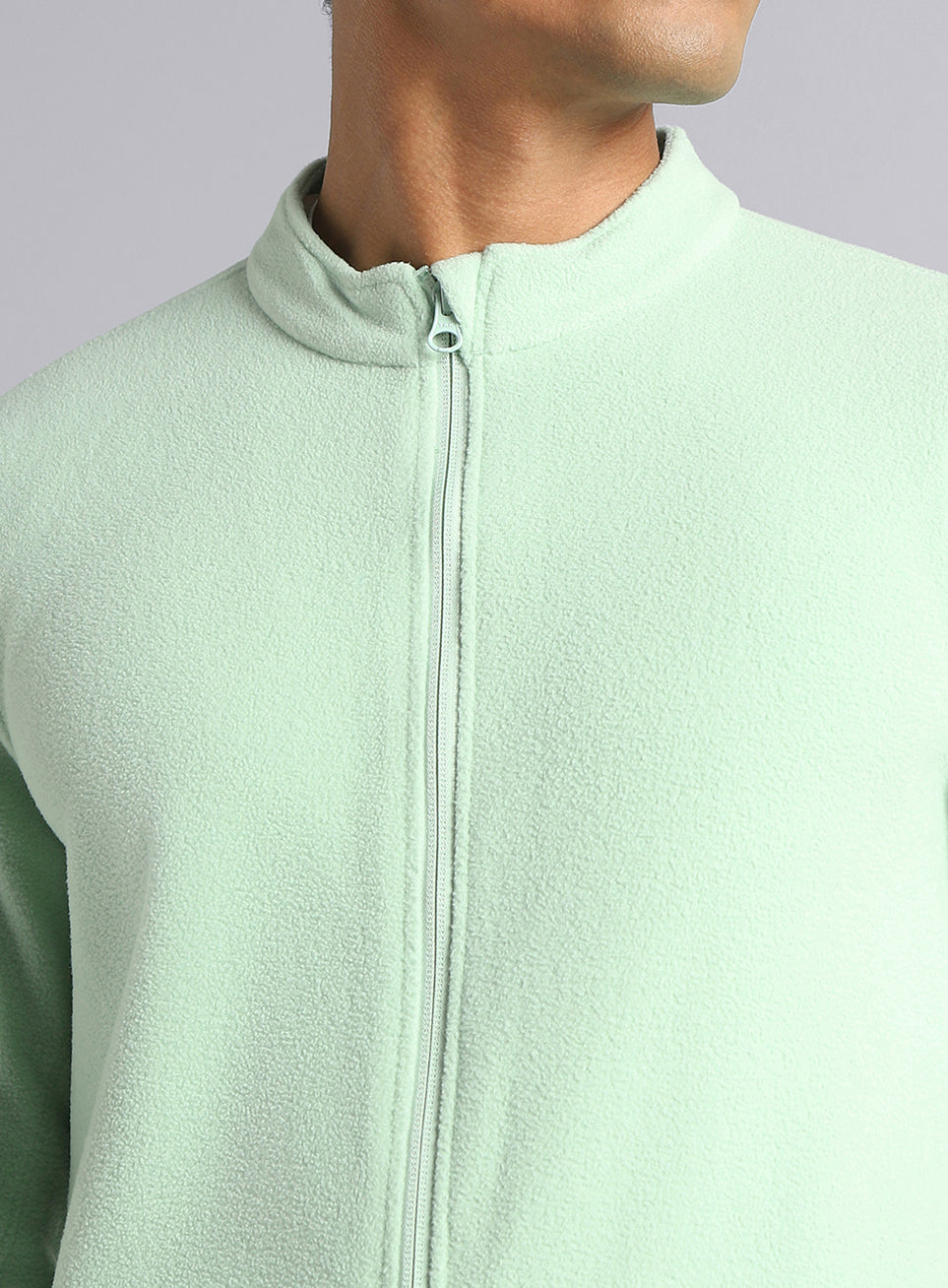 Men's Light Green Performance Pro Training Fleece Jacket