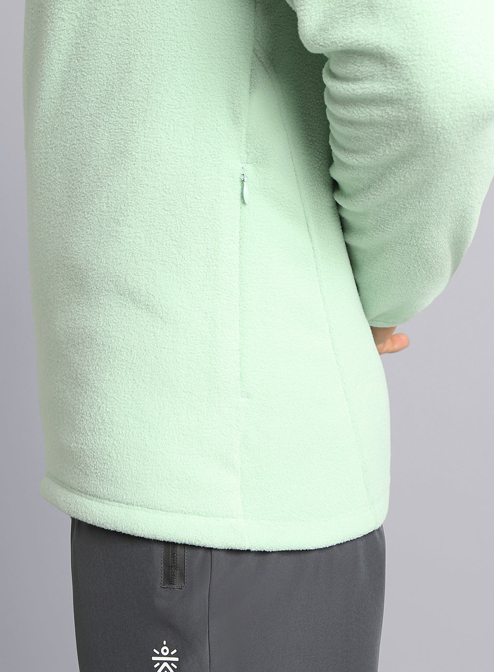 Men's Light Green Performance Pro Training Fleece Jacket