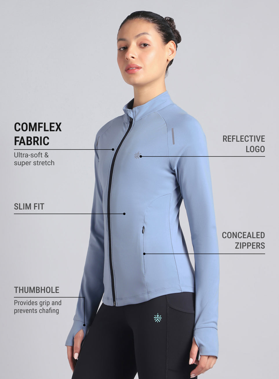 Women's Blue Performance Training Essential COMFlex Jacket