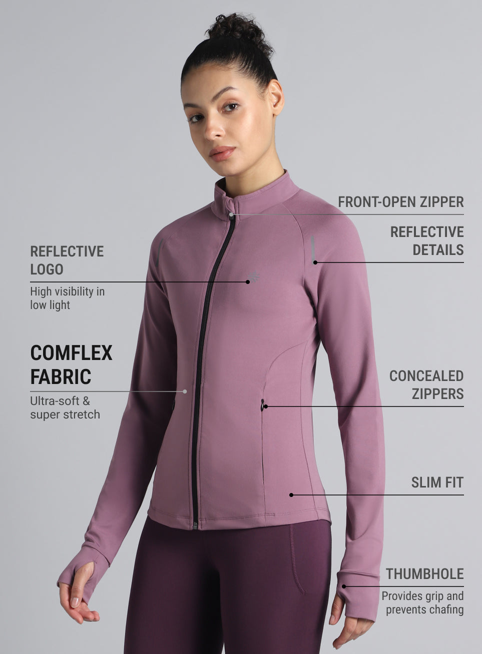 Women's Purple Performance Training Essential COMFlex Jacket