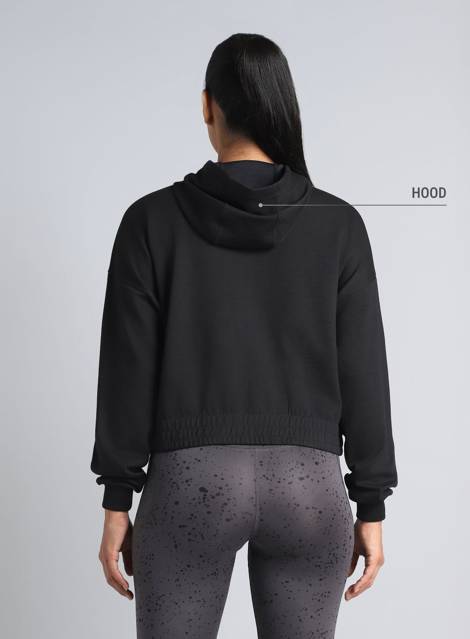 Women's Black Workout Essential Cropped Jacket