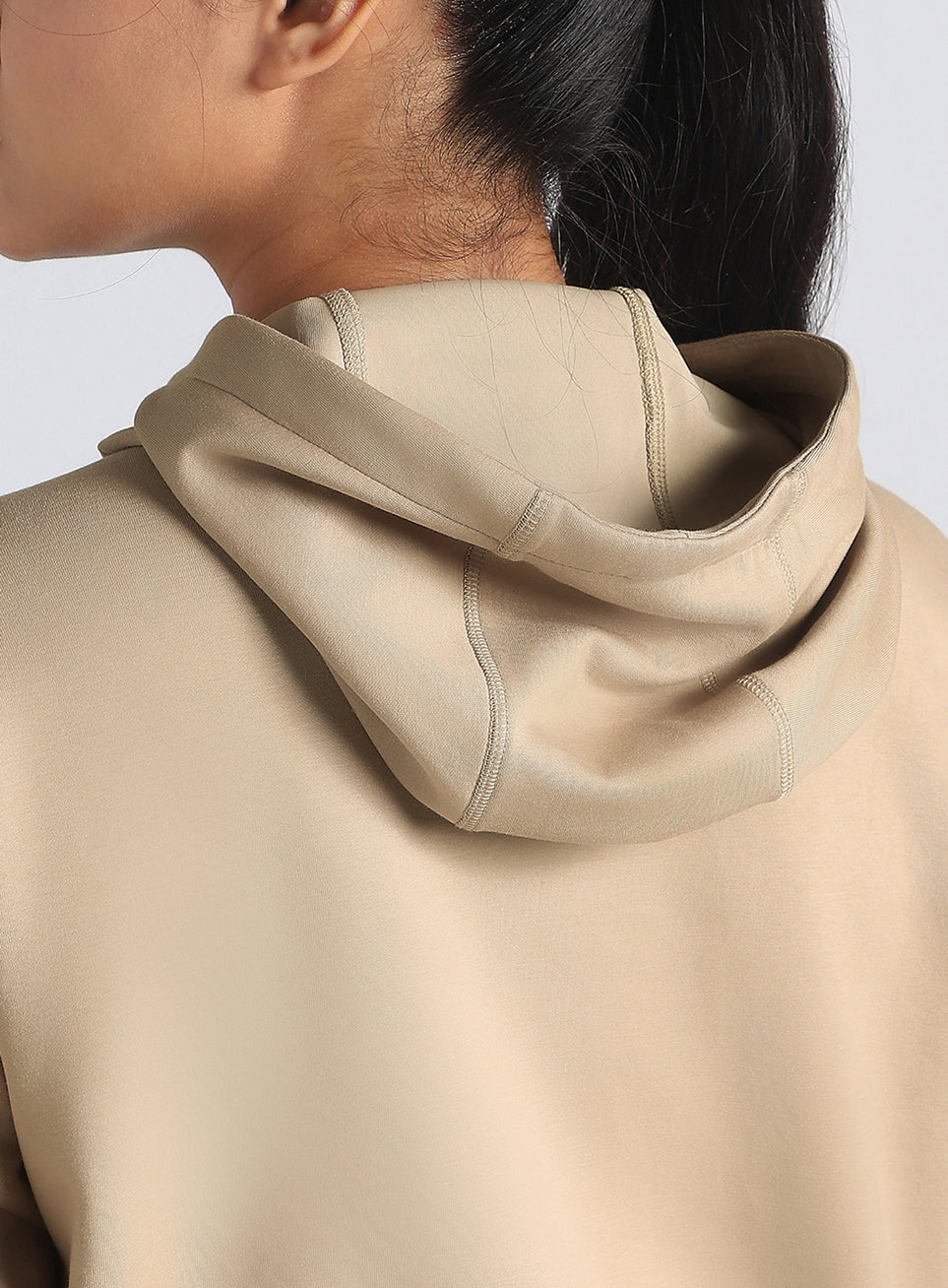 Women's Khaki Workout Essential Cropped Jacket