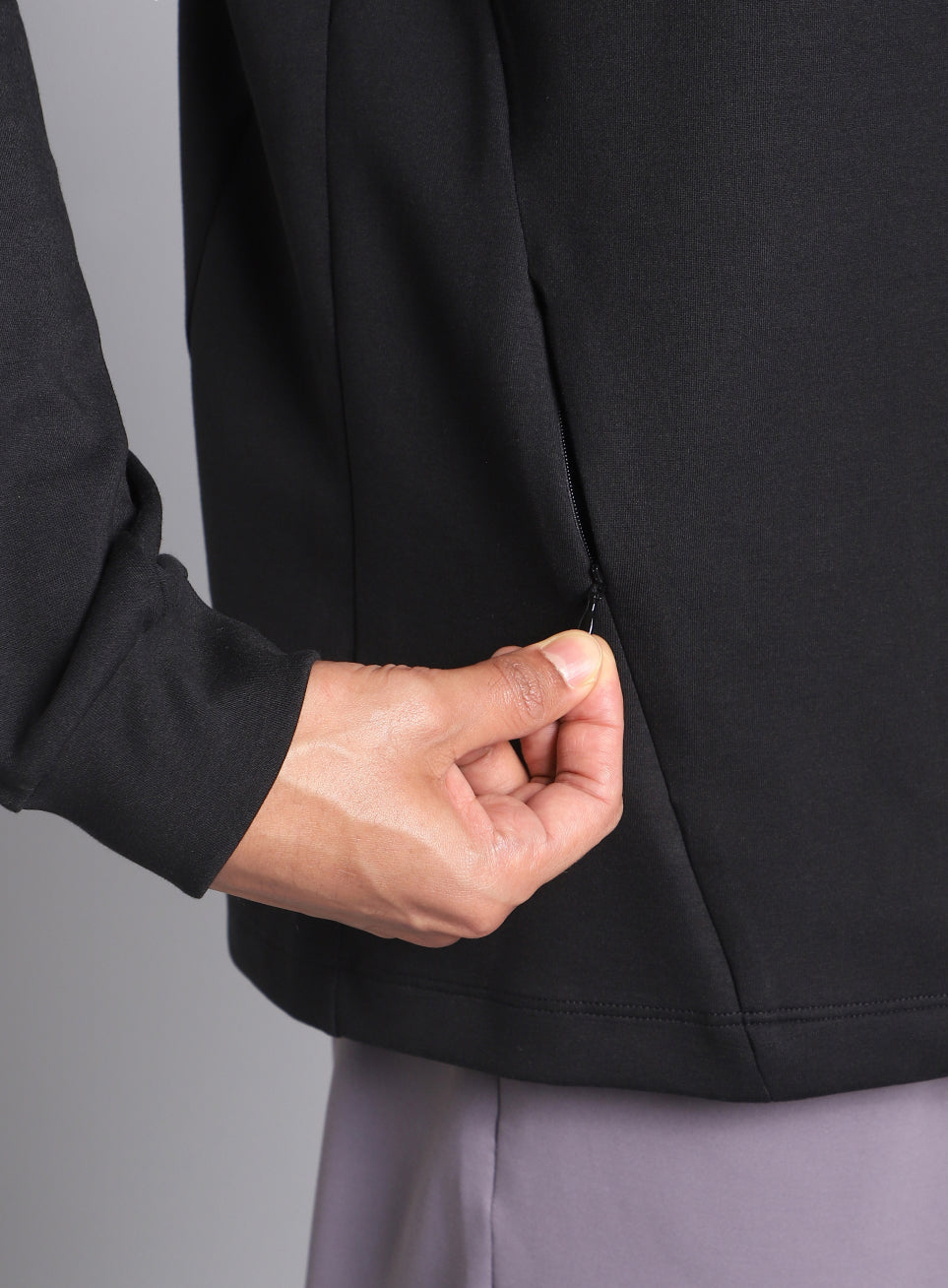 Men's Black Training Essential Mid Layer Jacket