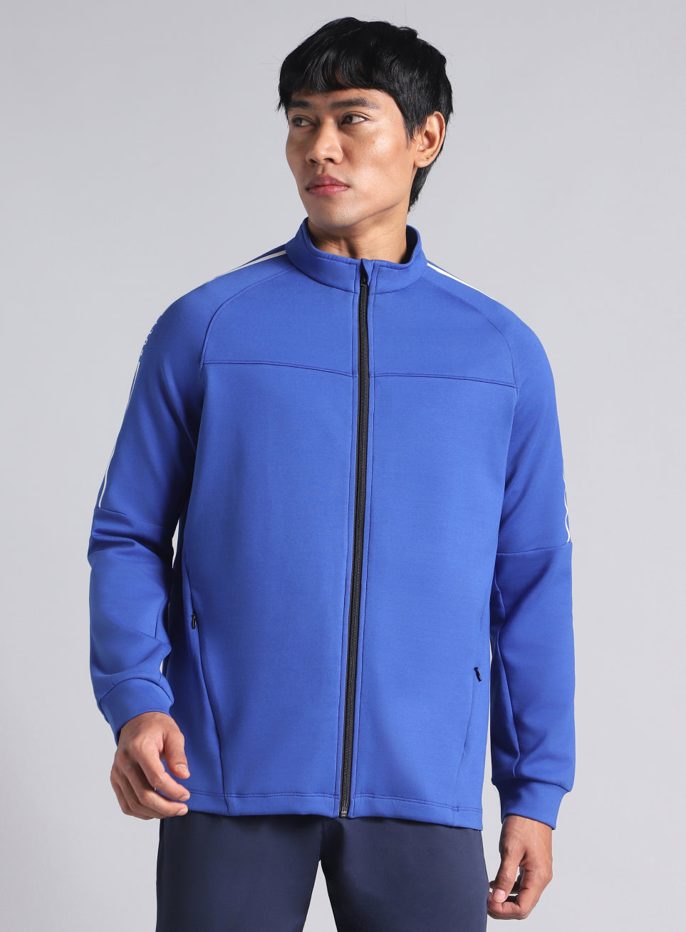Men's Blue Training Essential Mid Layer Jacket
