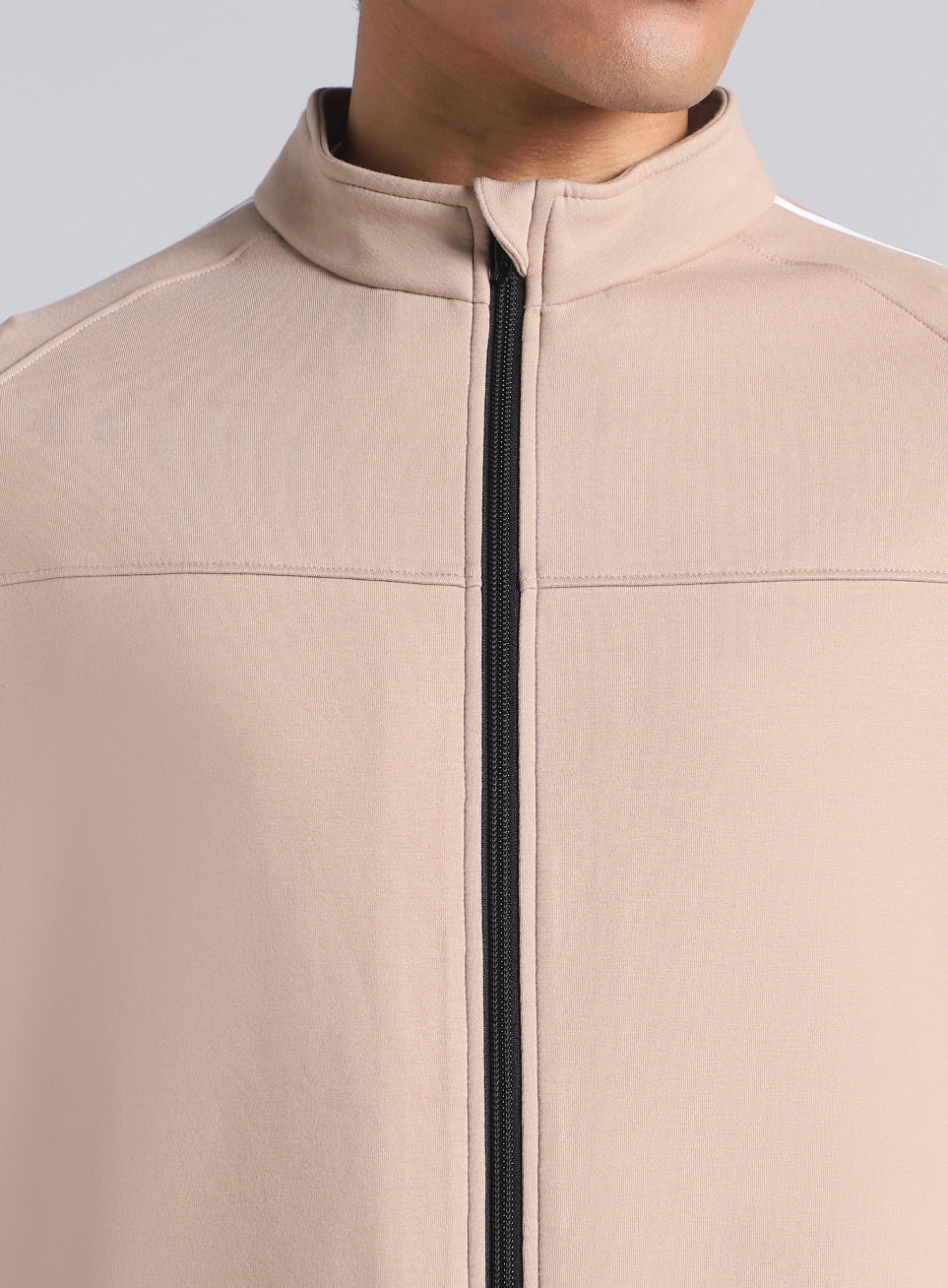 Men's Beige Training Essential Mid Layer Jacket