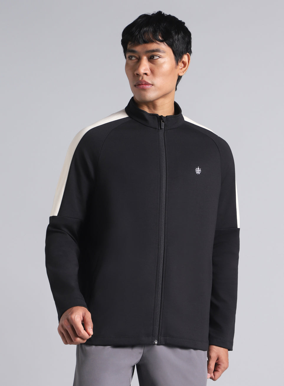 Men's Black Workout Essential Mid Layer Jacket