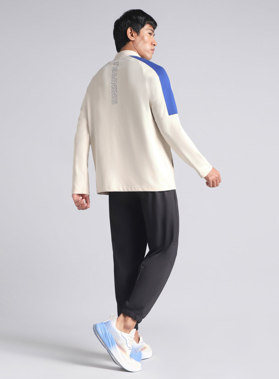 Men's Off White Workout Essential Mid Layer Jacket