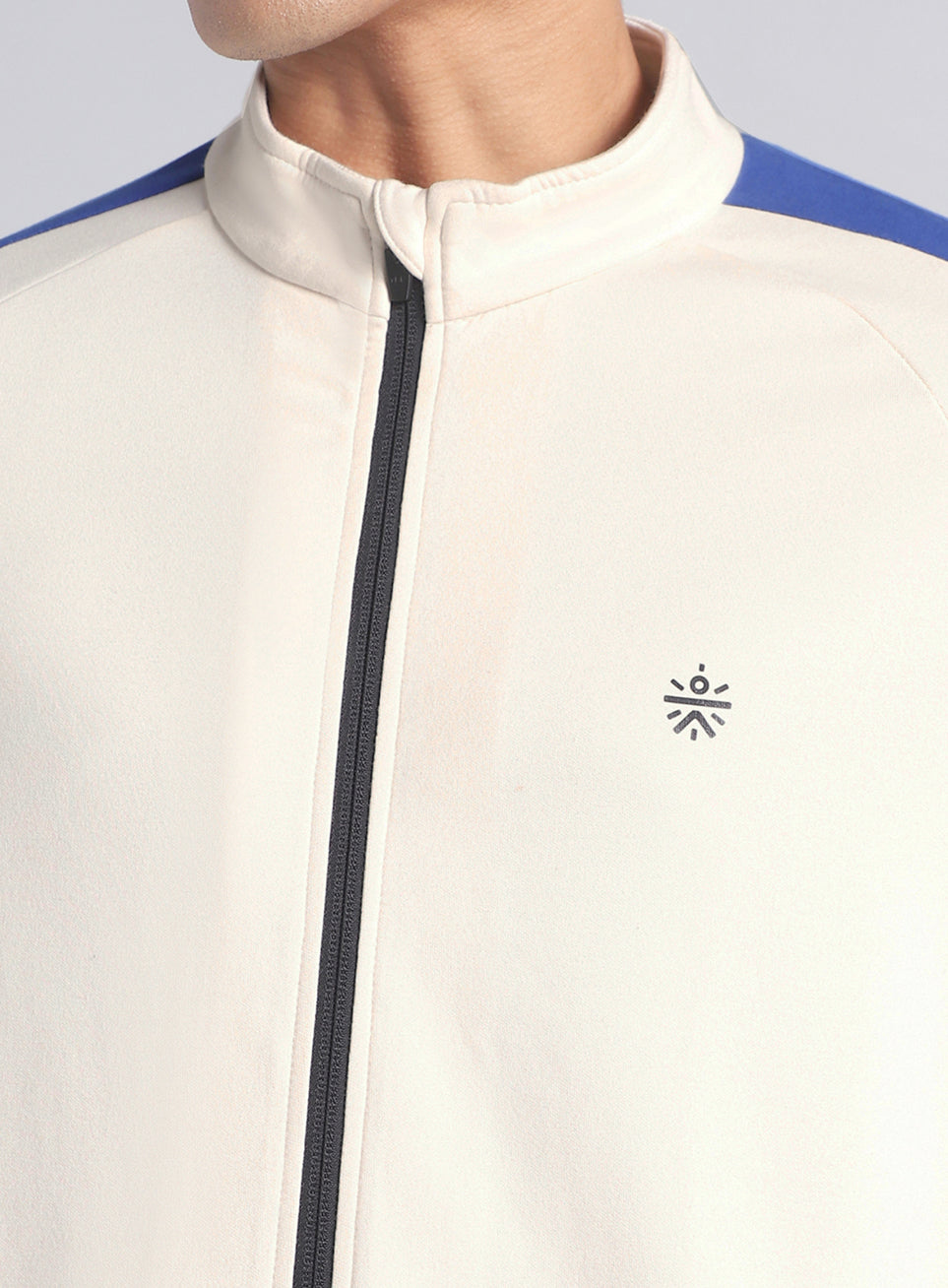 Men's Off White Workout Essential Mid Layer Jacket