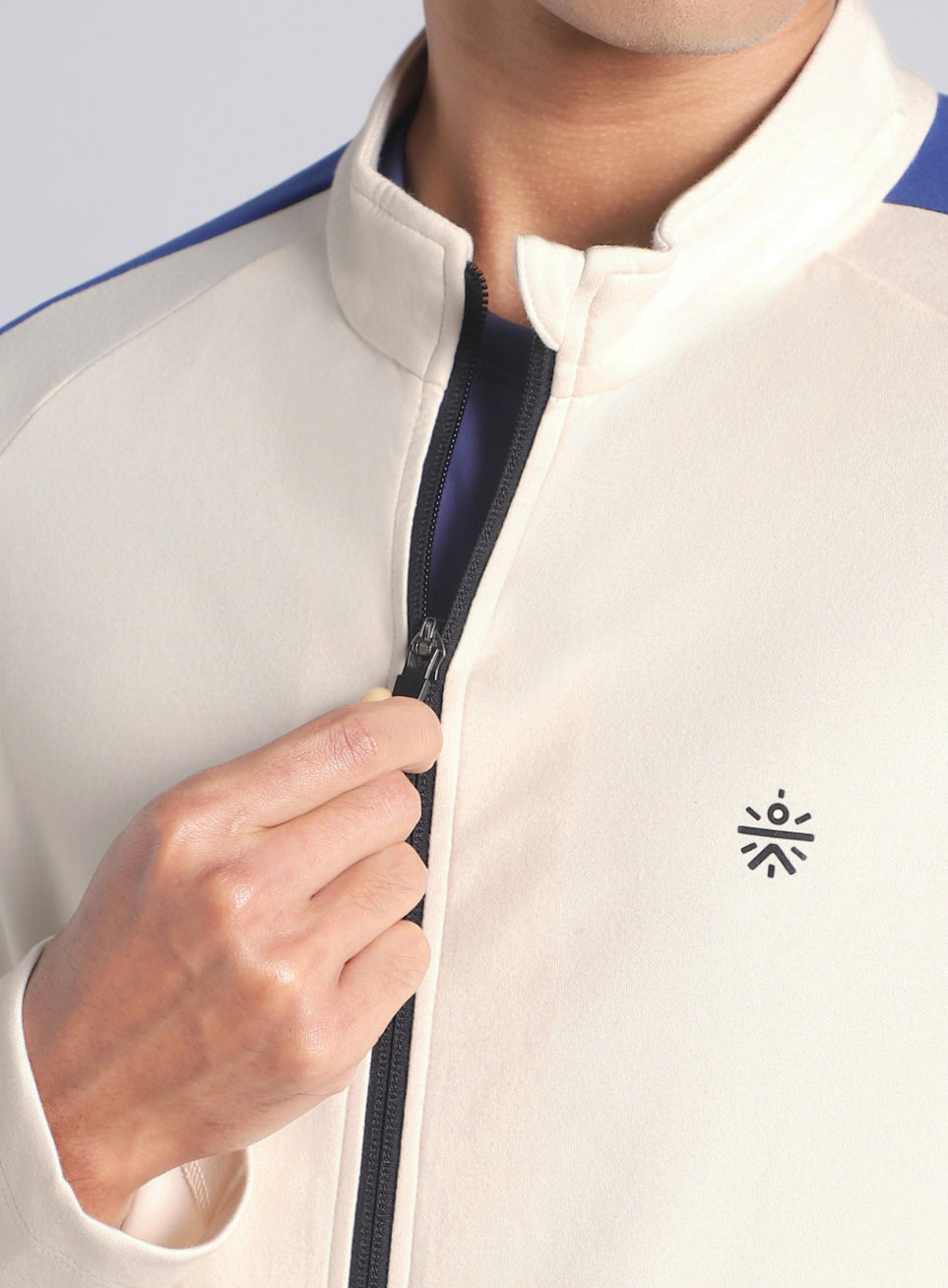 Men's Off White Workout Essential Mid Layer Jacket