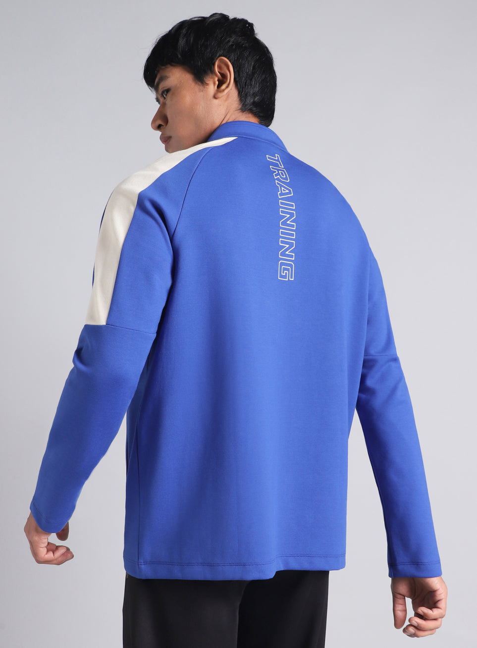 Men's Blue Workout Essential Mid Layer Jacket