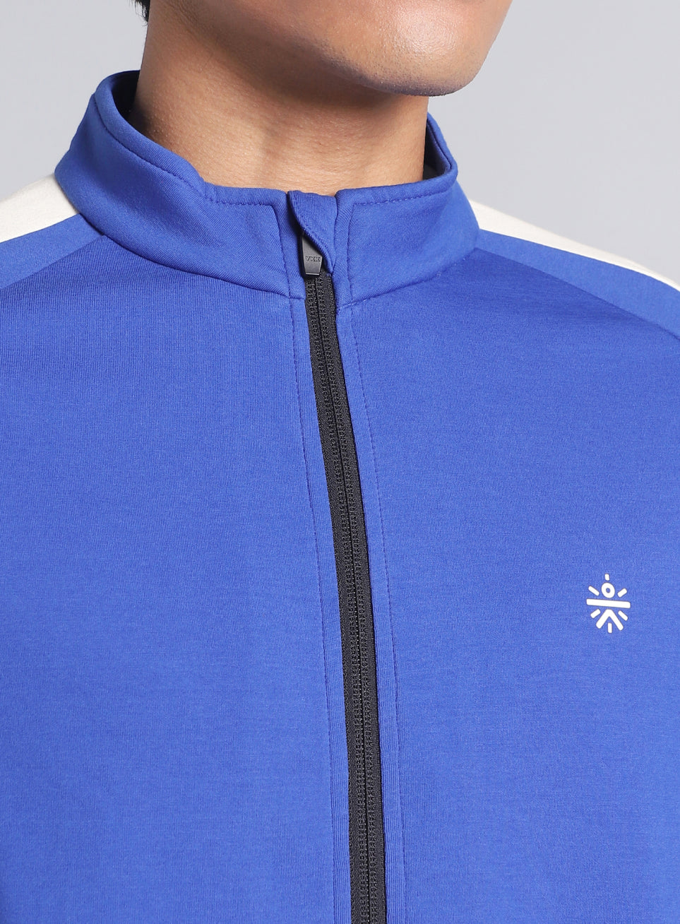 Men's Blue Workout Essential Mid Layer Jacket