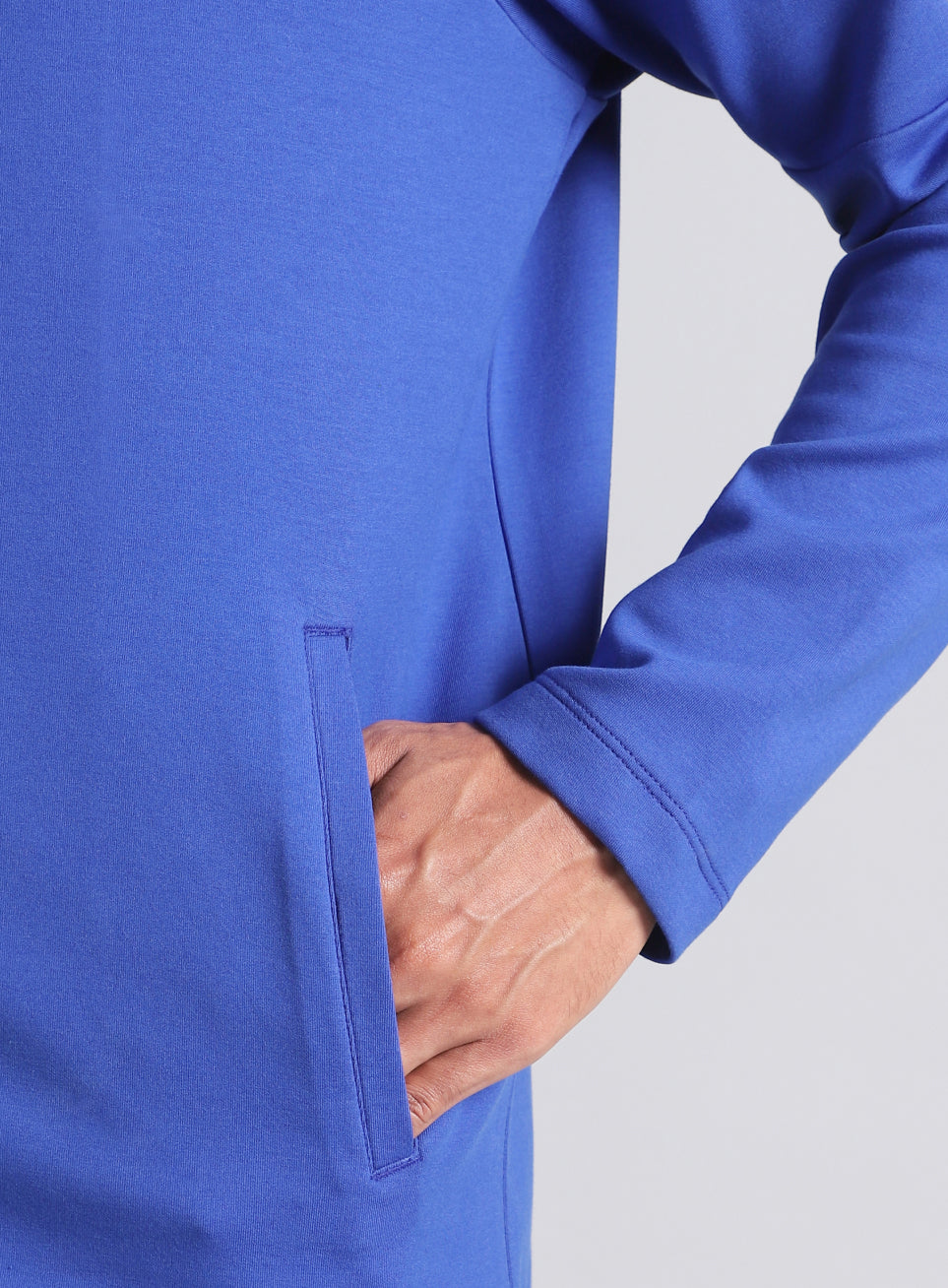 Men's Blue Workout Essential Mid Layer Jacket