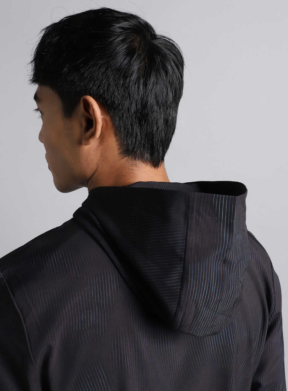 Men's Black Urban Camo Run Lightweight Jacket