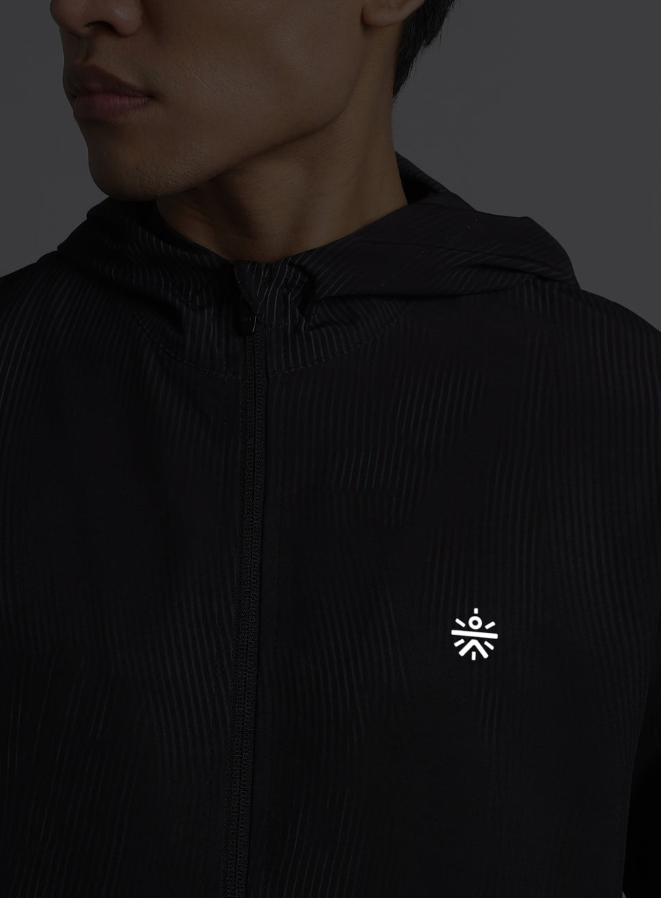 Men's Black Urban Camo Run Lightweight Jacket