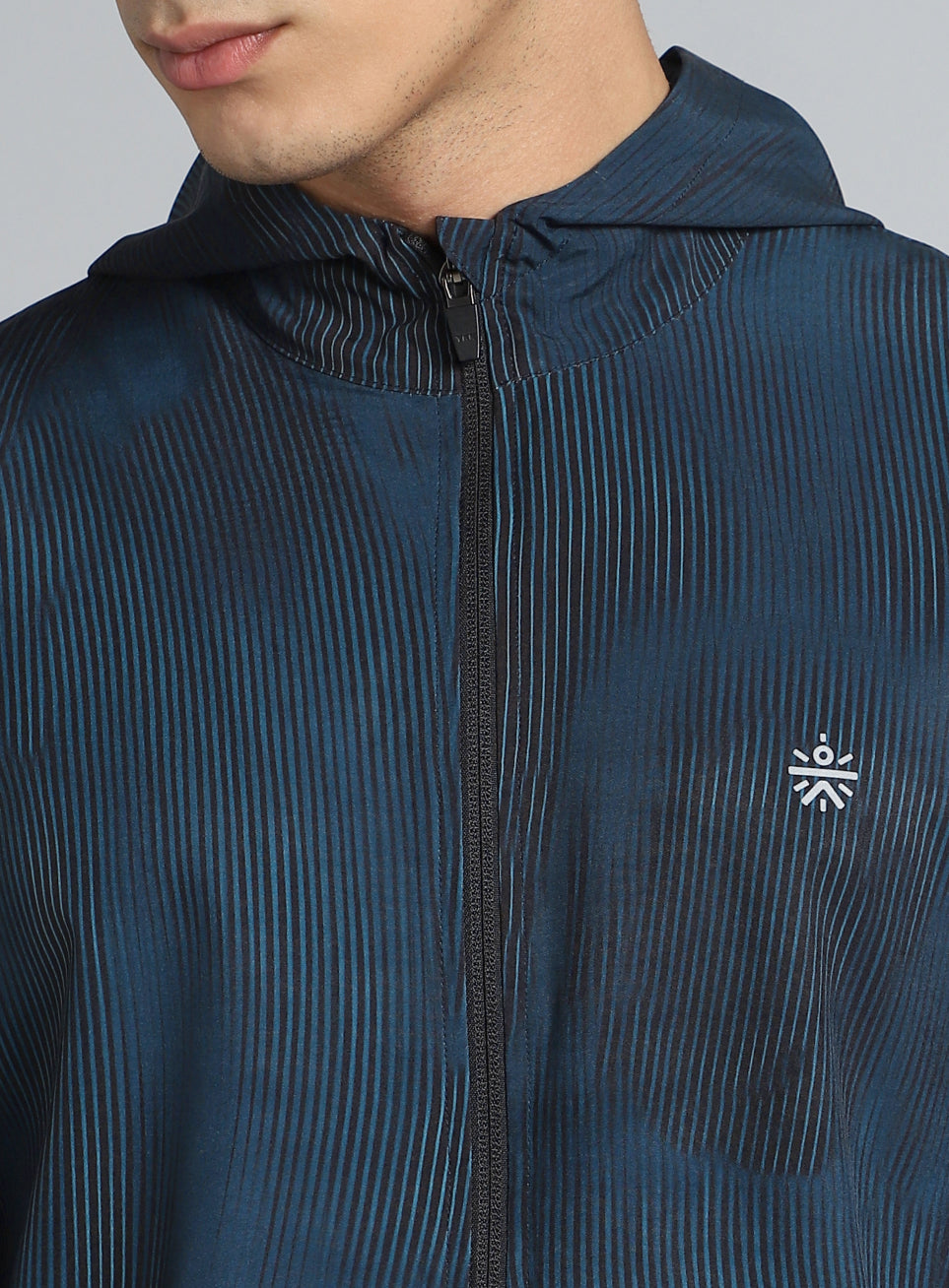 Men's Teal Urban Camo Run Lightweight Jacket