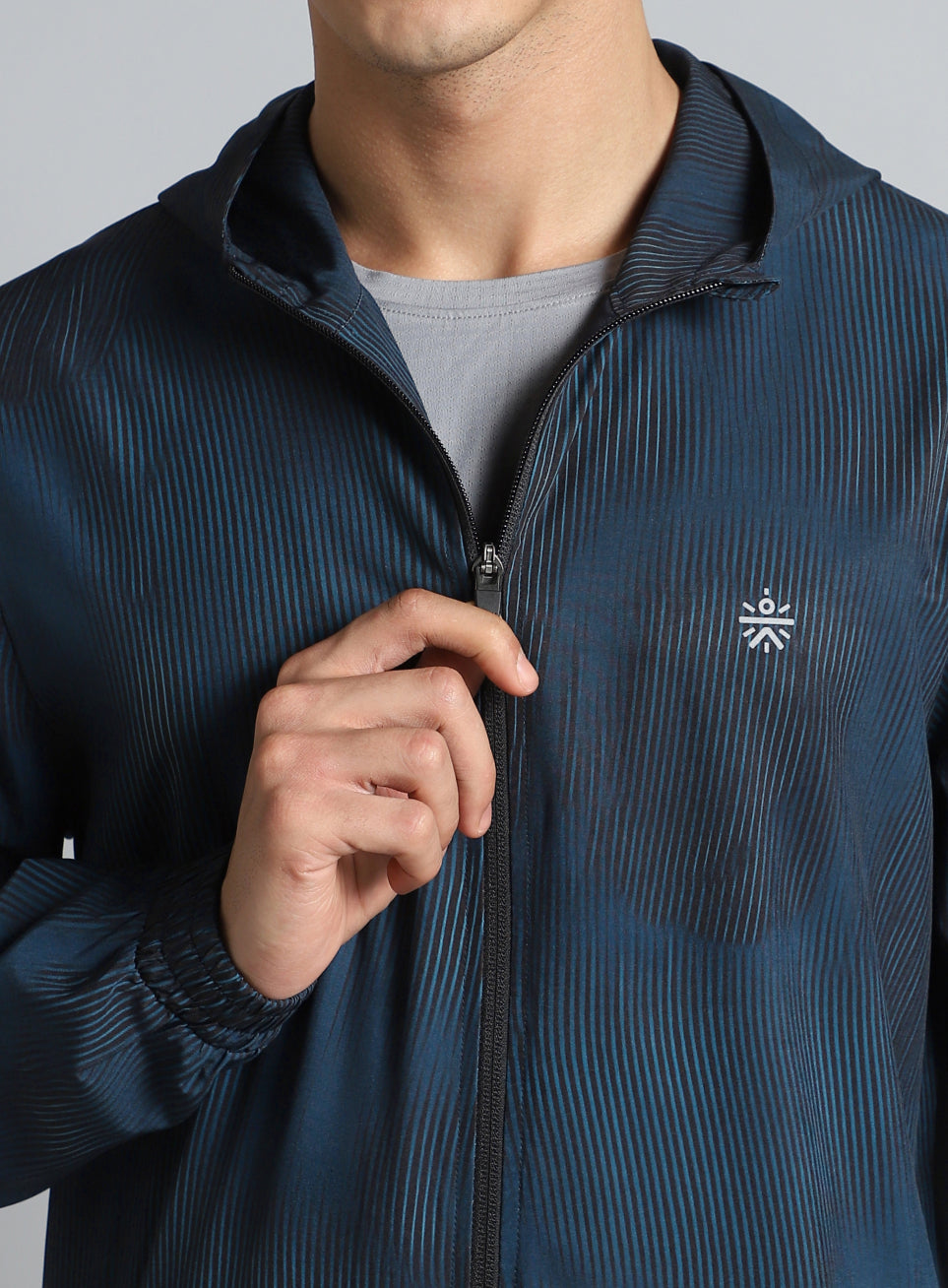 Men's Teal Urban Camo Run Lightweight Jacket