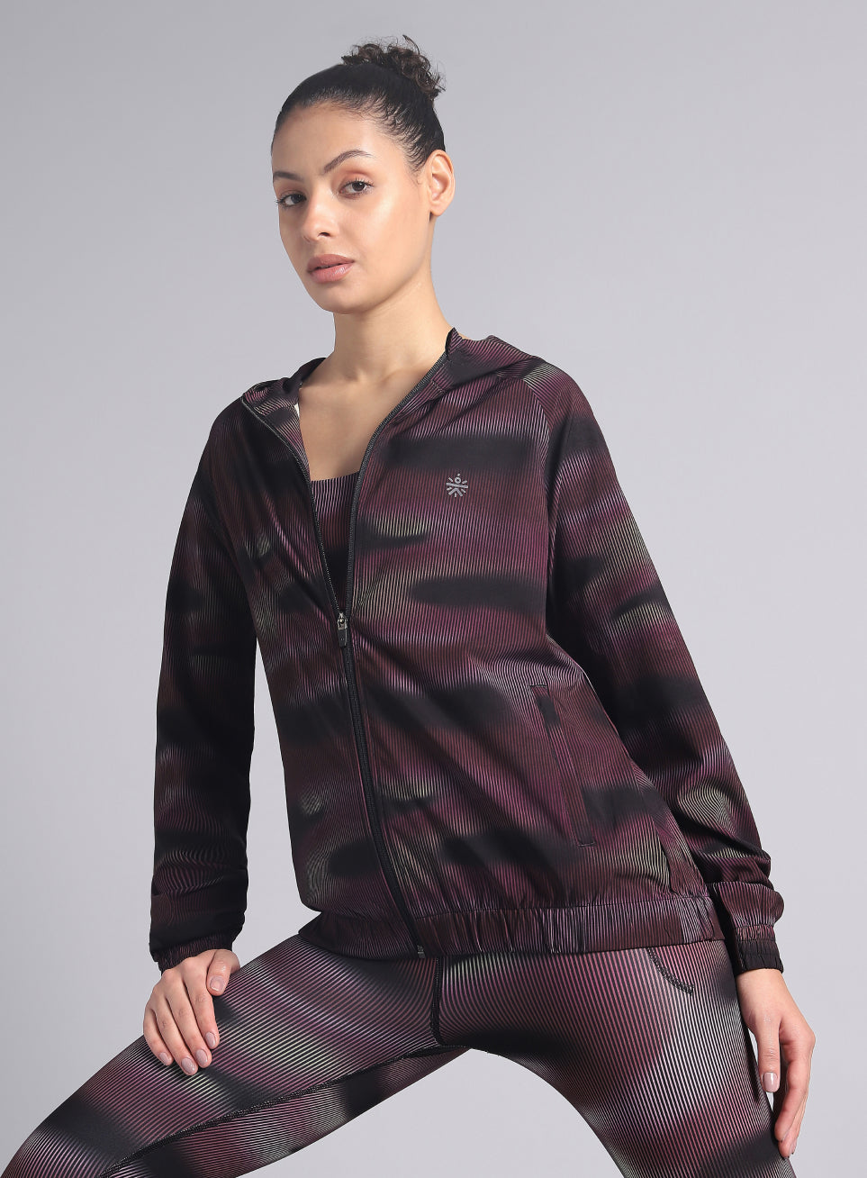 Women's Pink Energy Map All Over Print Lightweight Jacket