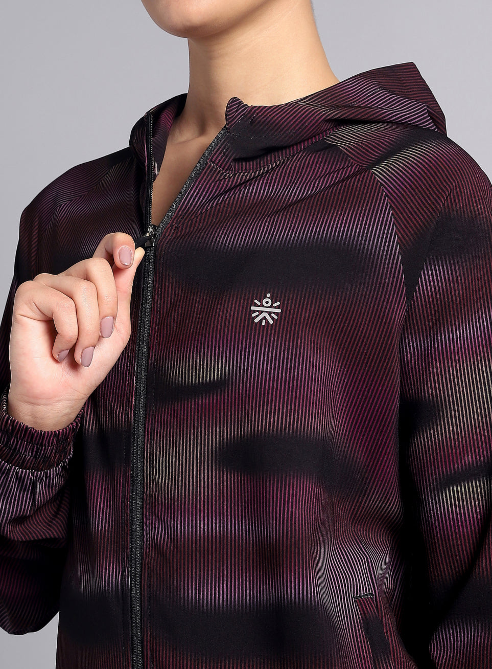 Women's Pink Energy Map All Over Print Lightweight Jacket