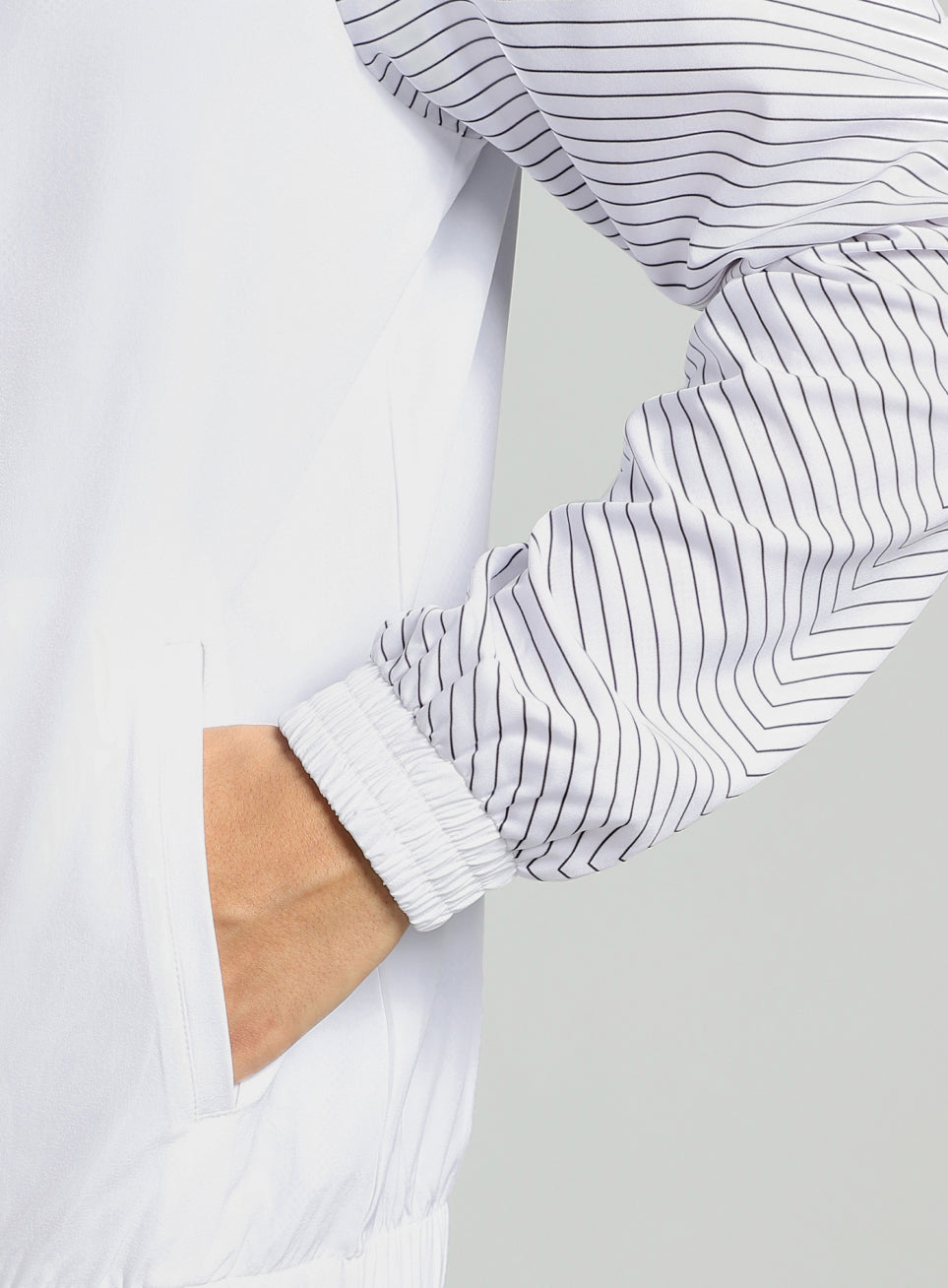 Men's White Energy Map Printed Lightweight Jacket