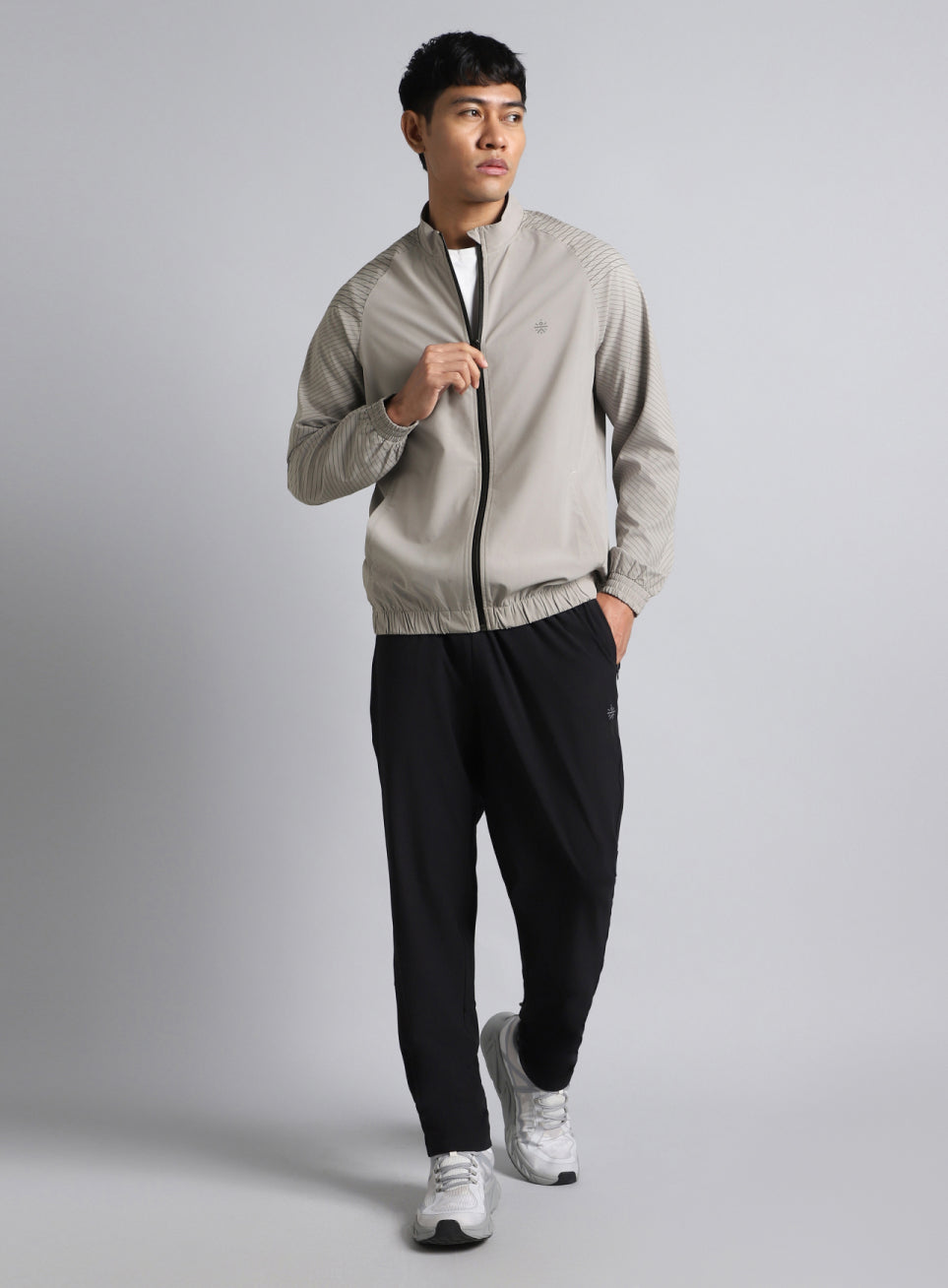 Men's Grey Energy Map Printed Lightweight Jacket