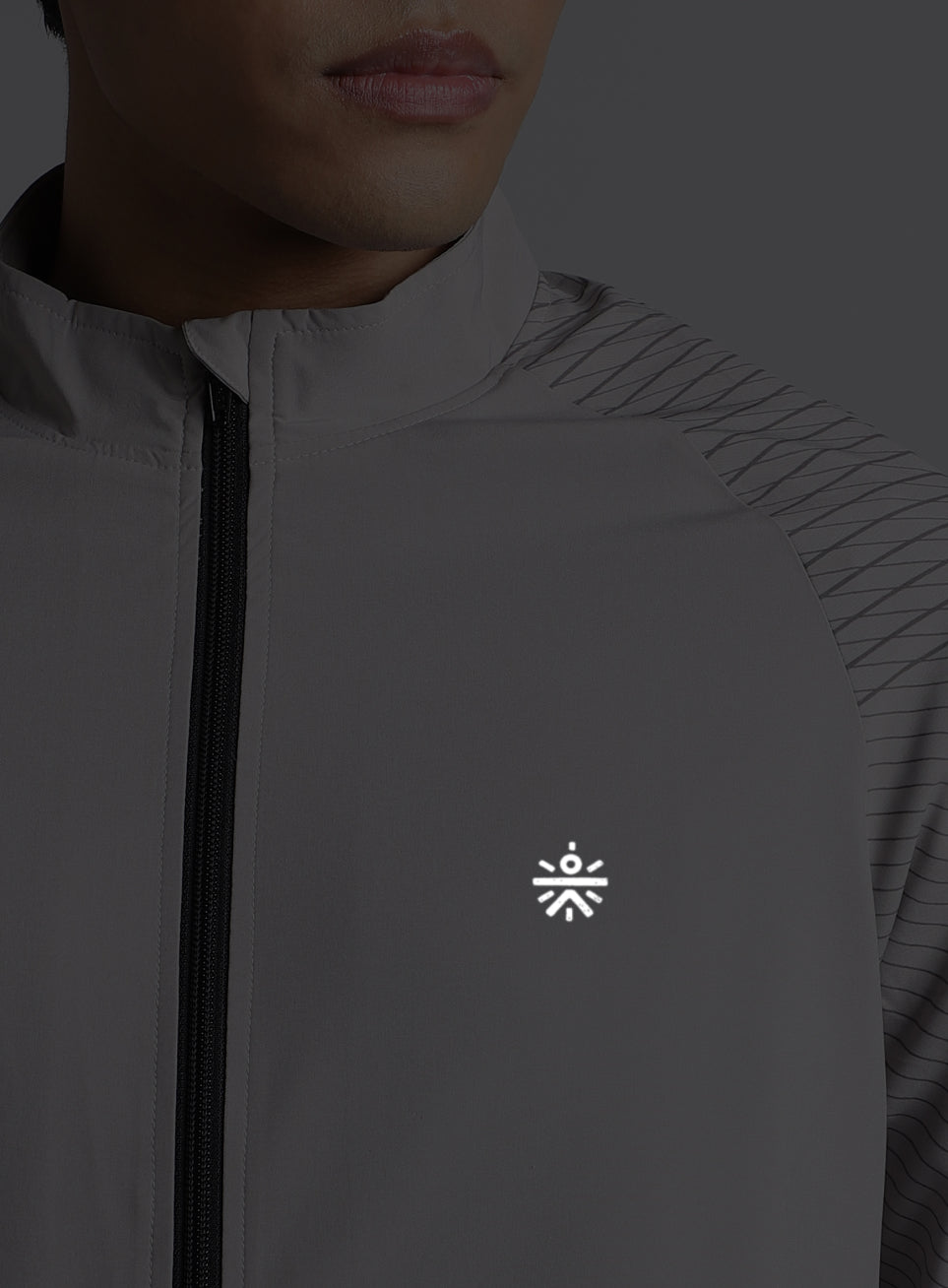 Men's Grey Energy Map Printed Lightweight Jacket